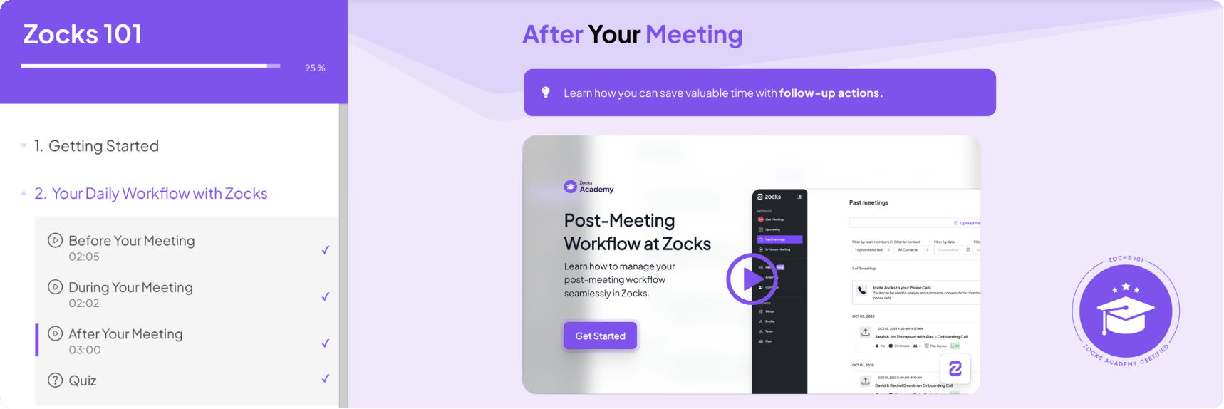 Scheduled meeting prep
