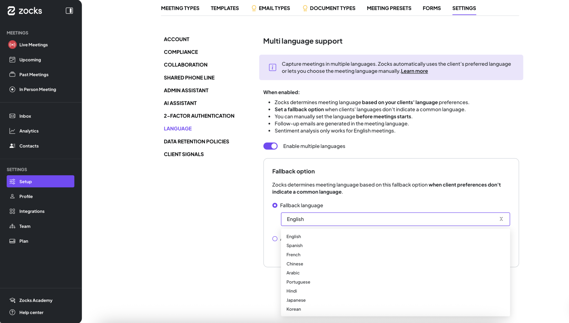 Multi-language Support