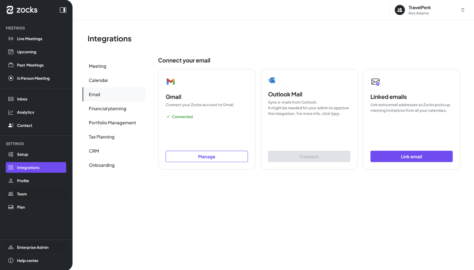 Linked emails